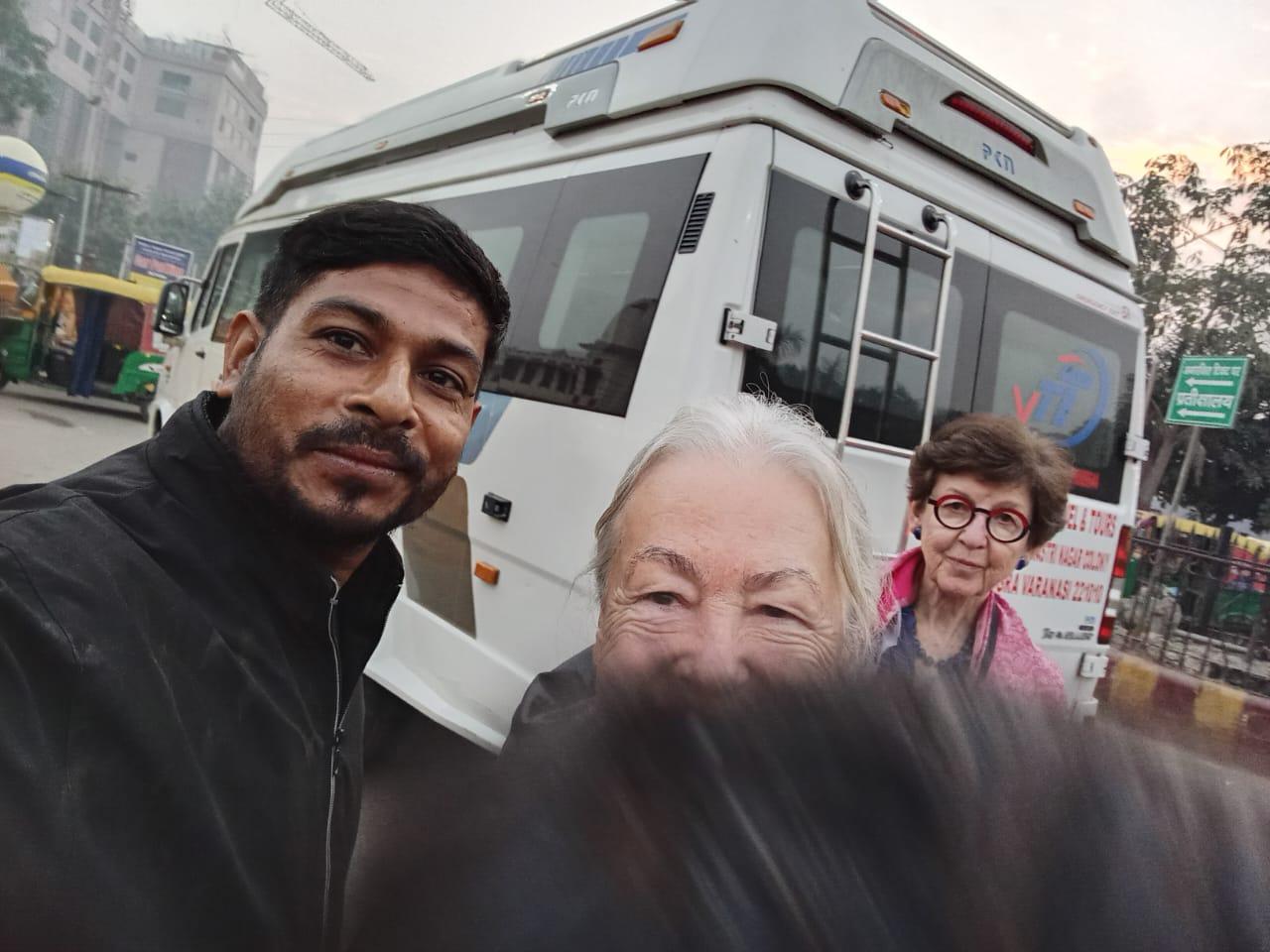 Tempo Traveller Mishra Ji With Germal Tourist