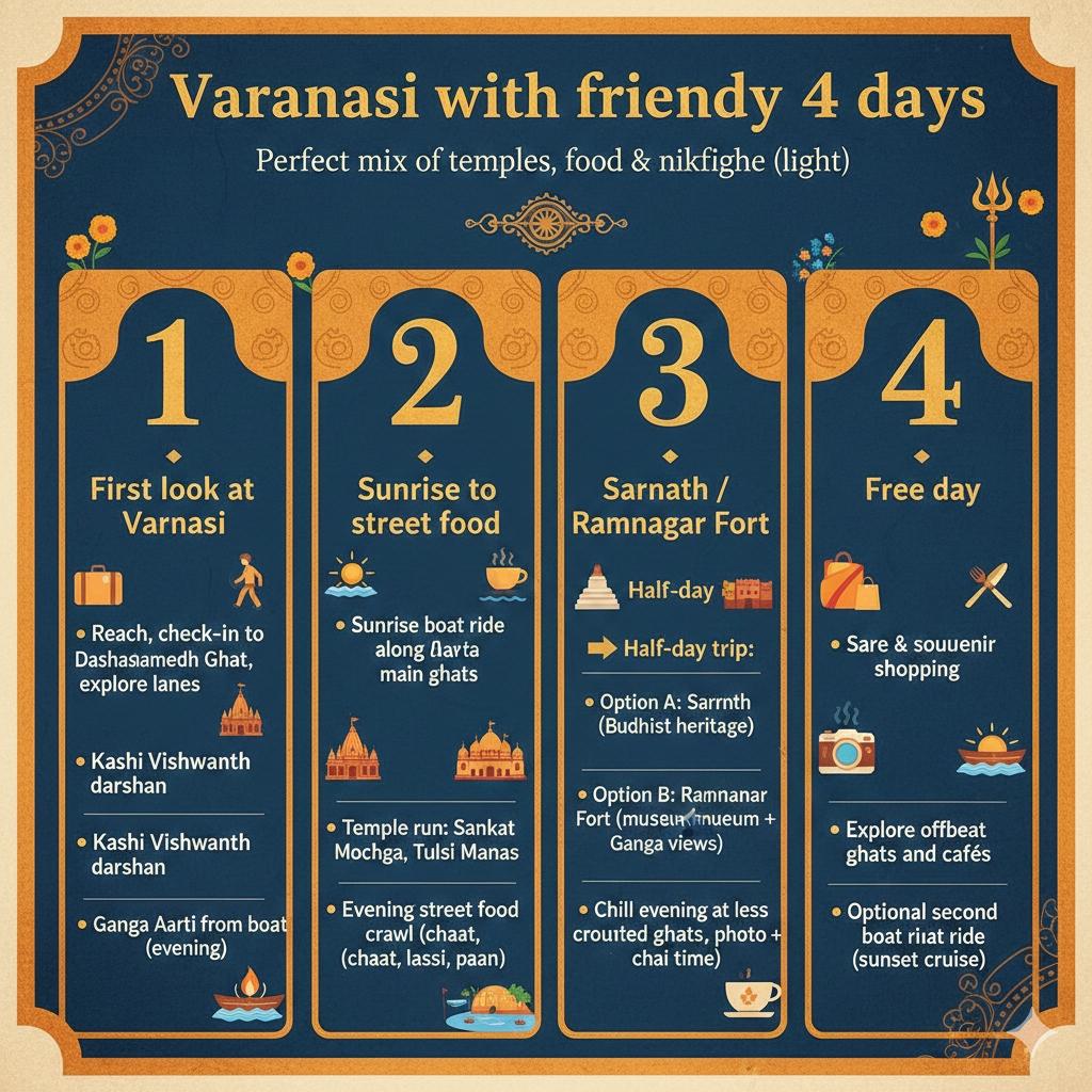 Family Tour Varanasi 3 Day Timeline