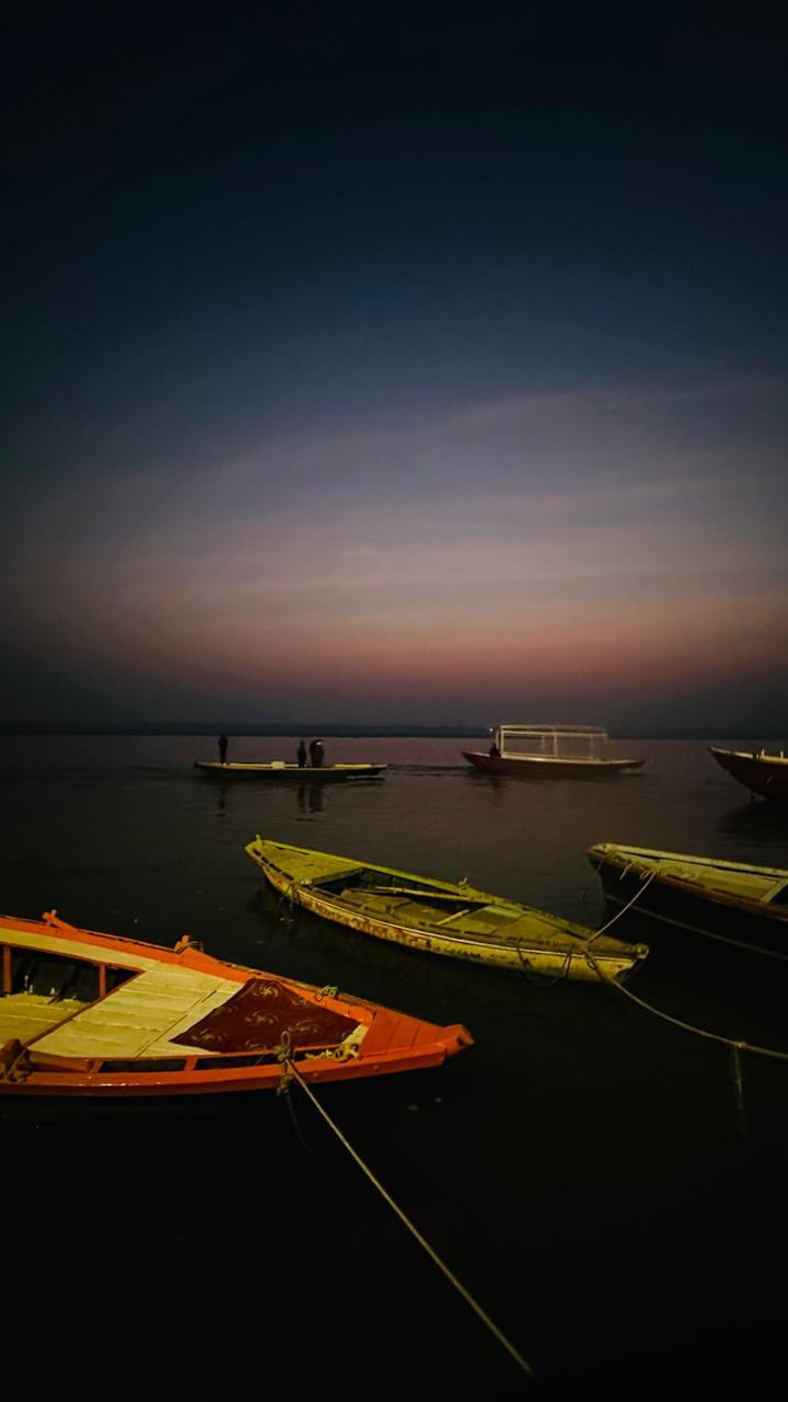 Varanasi Night Boat Ghat P