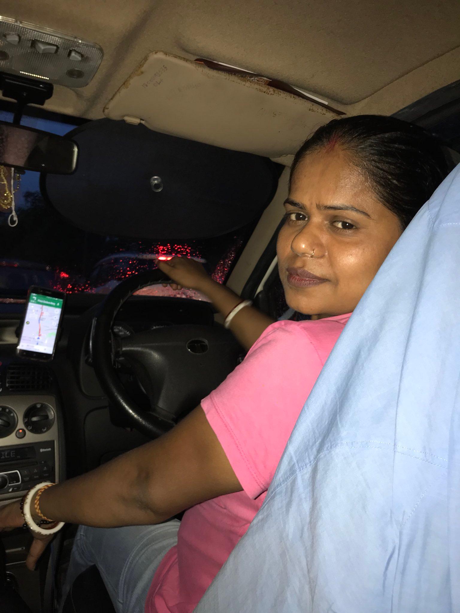 Female taxi driver in Varanasi