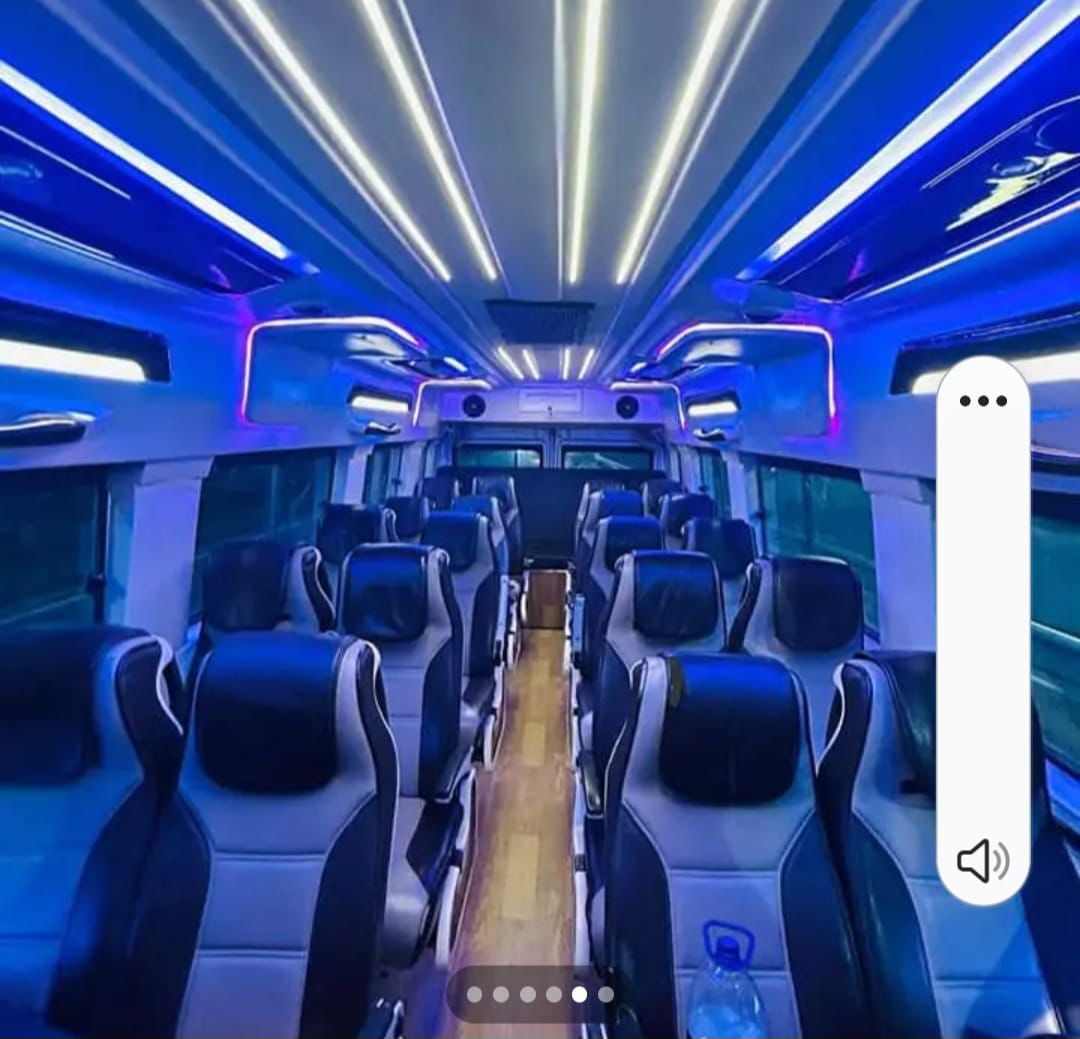 Ambient lighting inside tempo traveller chitrakoot trip