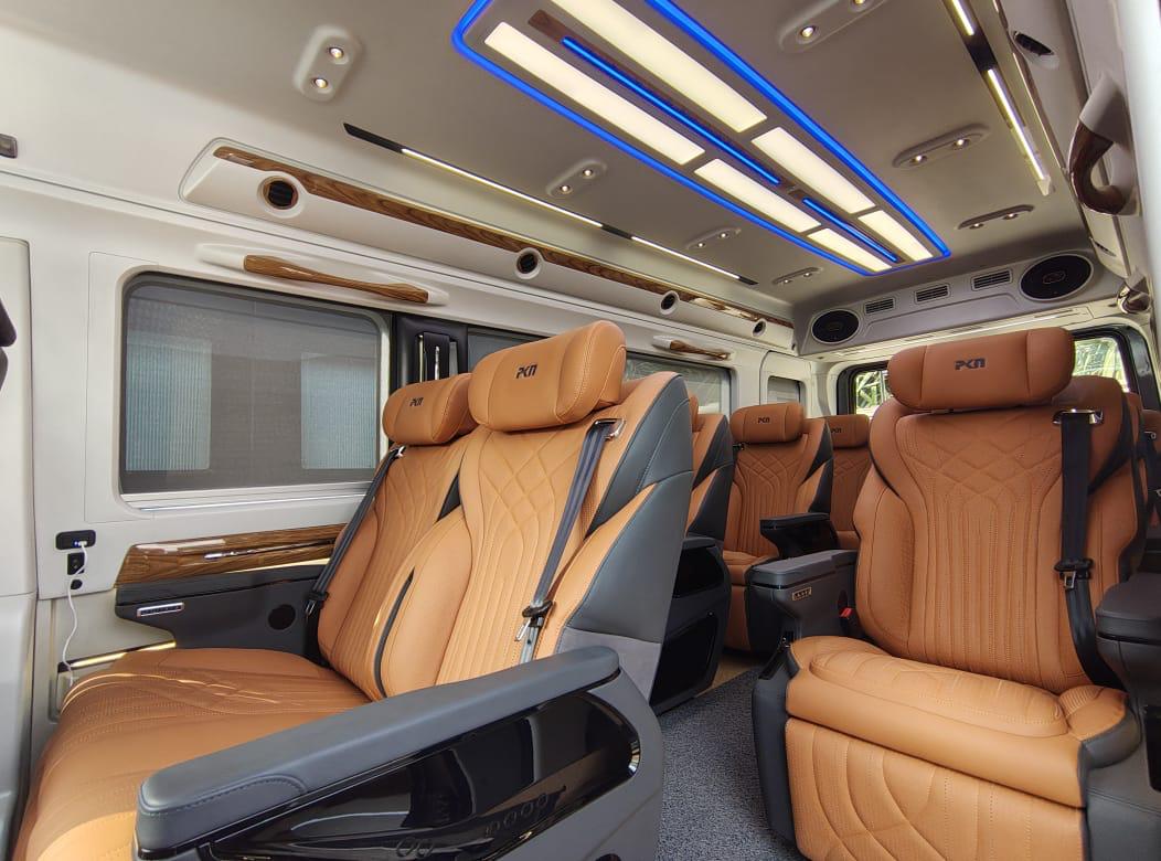 Luxury tempo traveller seat for Chitrakoot pilgrimage