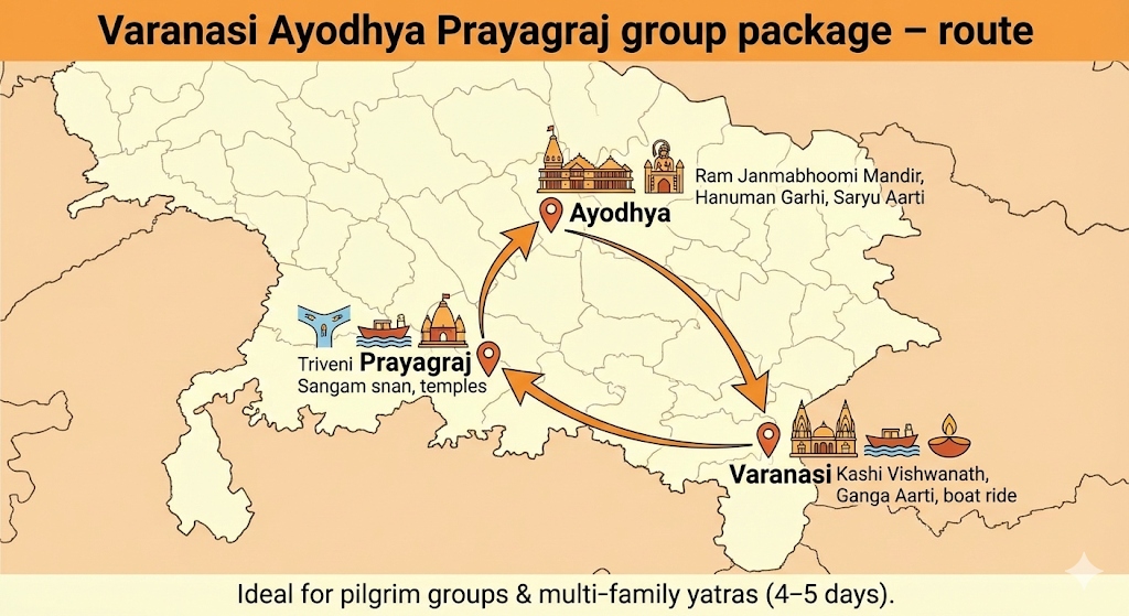 Planning a family trip to Varanasi - 5 quick tips infographic