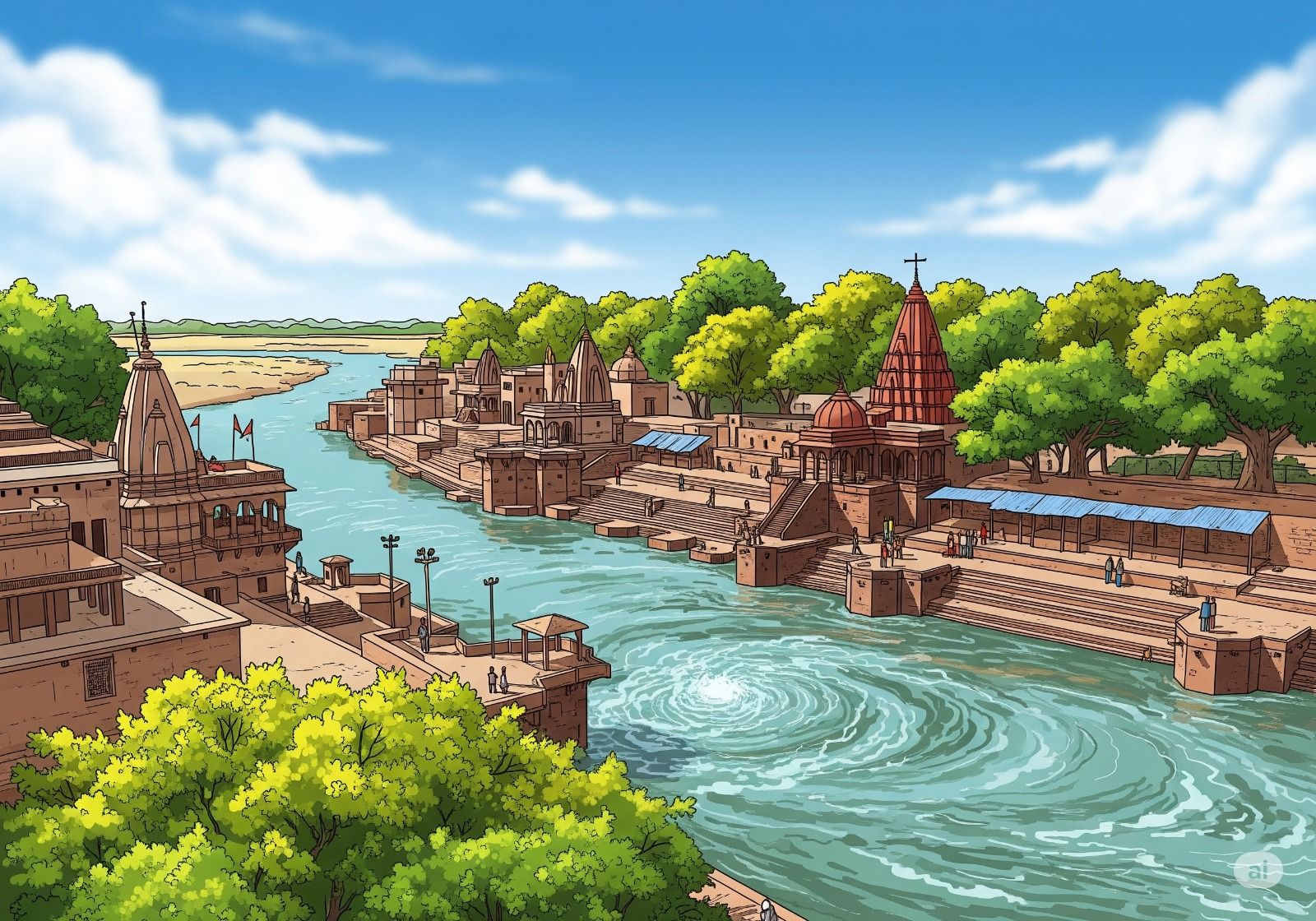 Boat ride at the confluence (representative)