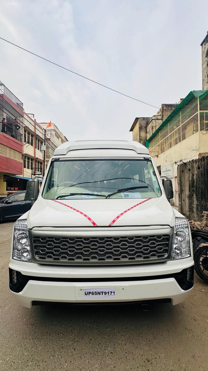A Tempo Traveller for larger groups going to Bodhgaya