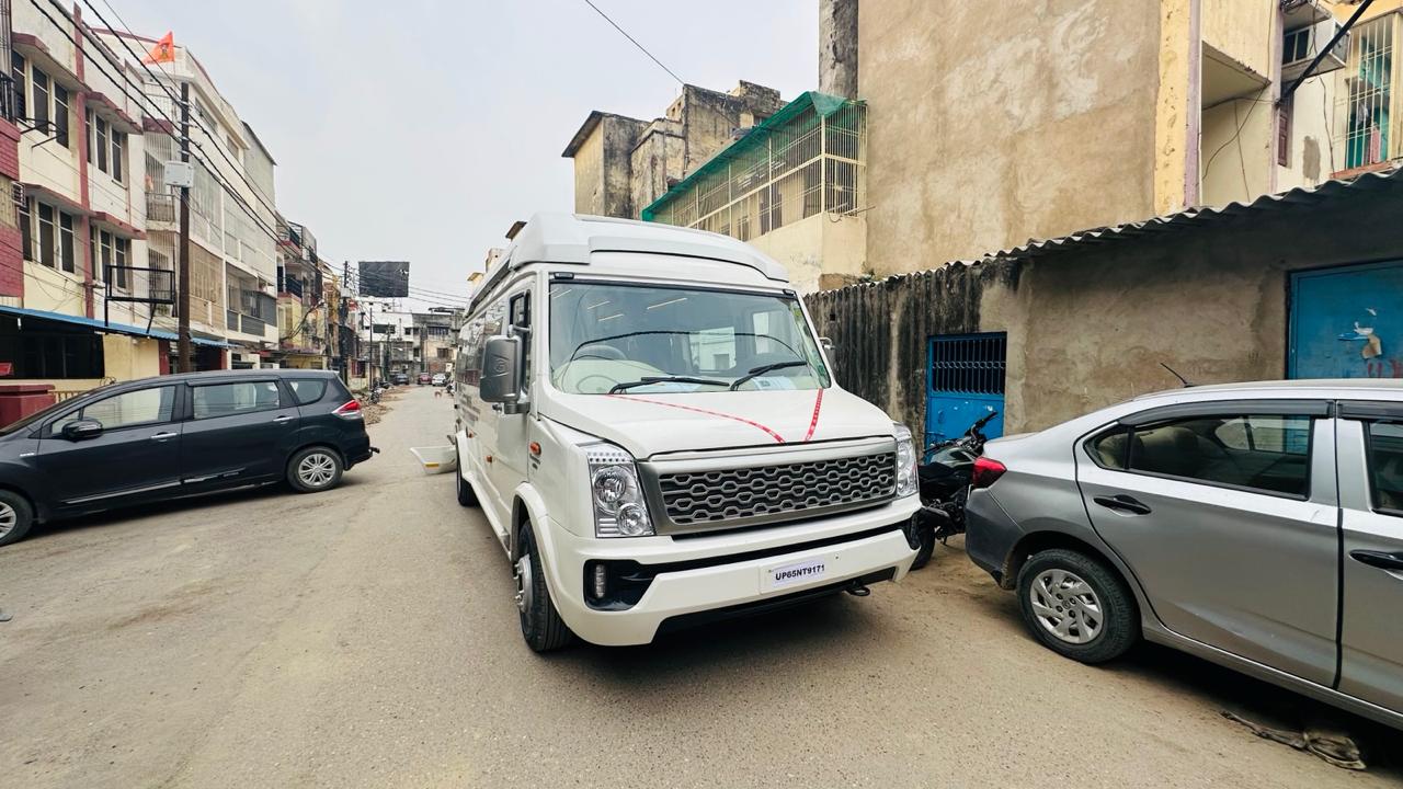 A Tempo Traveller for day tours in Varanasi