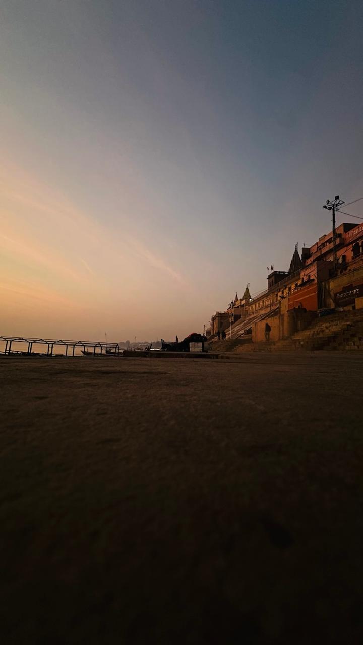 The ghats of Varanasi illuminated for the Dev Deepawali festival.